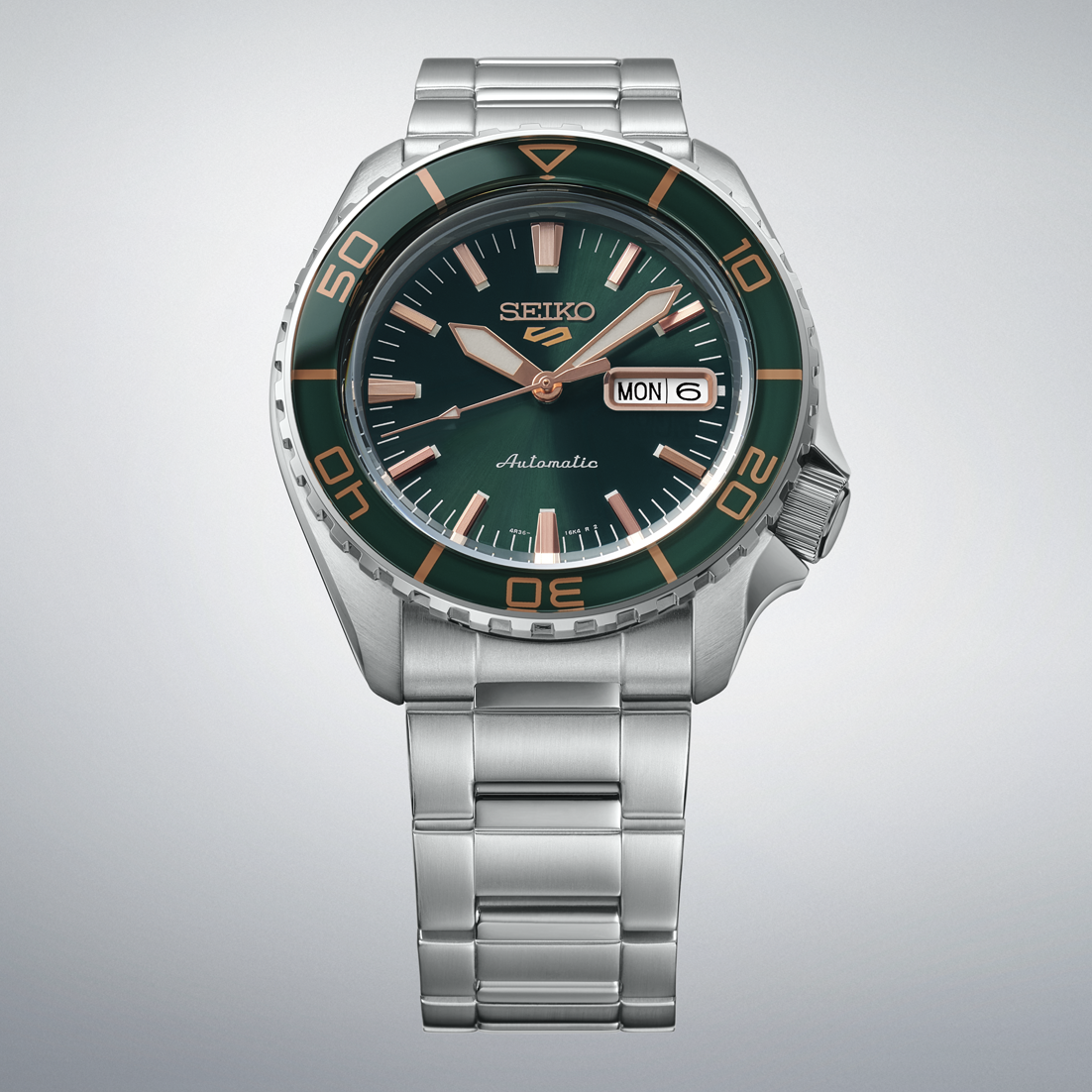 Seiko 5 Sports HDB005 Tweed Green SKX Automatic Watch 42.5mm