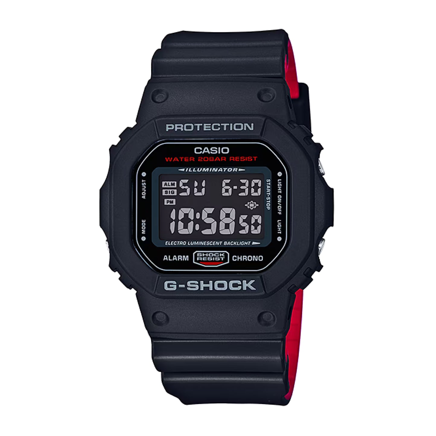 G SHOCK RED AND BLACK WATCH
