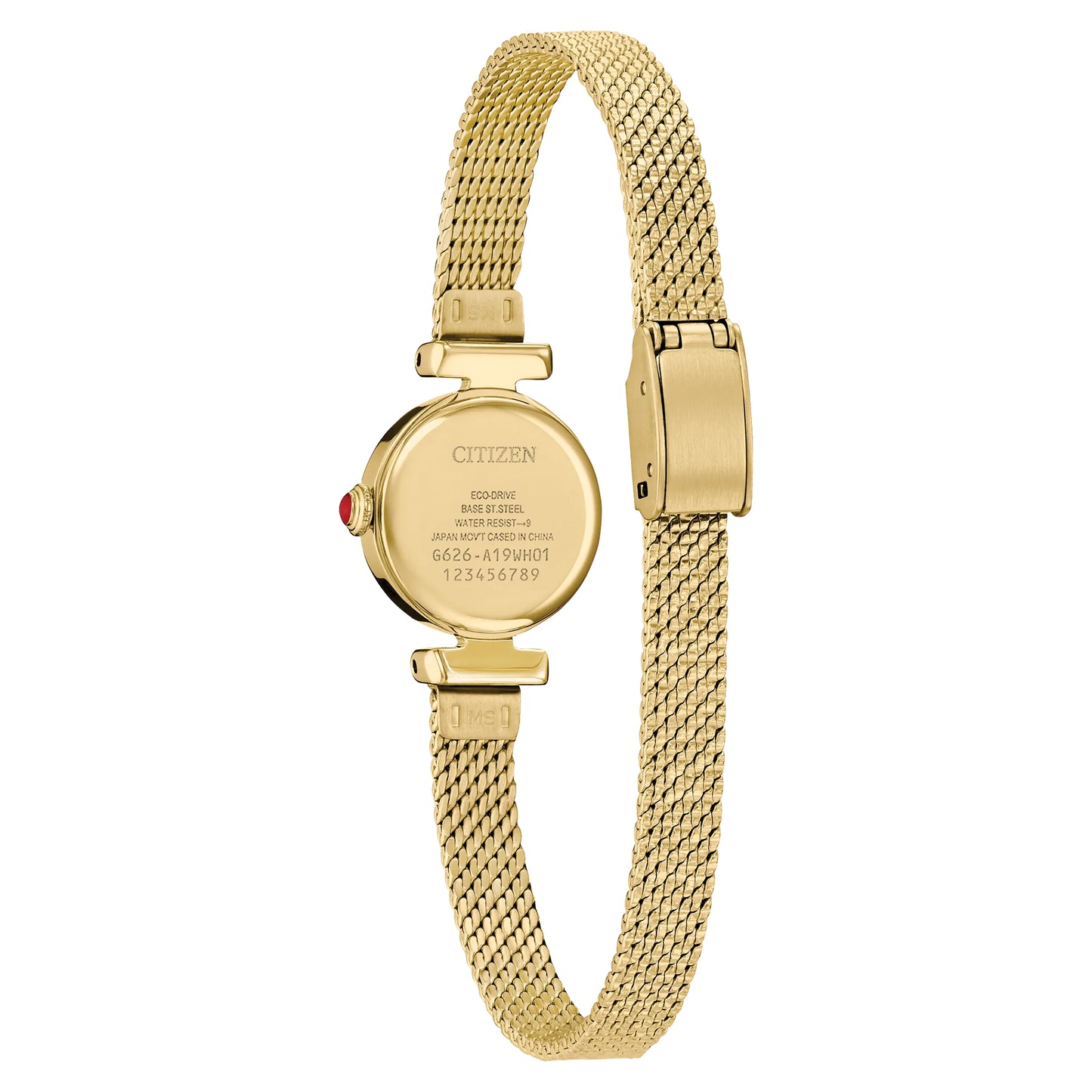 Citizen Eco-Drive Fio Gold-Tone Dial Gold-Tone Stainless Steel Watch 18.4mm - EG7086-57P