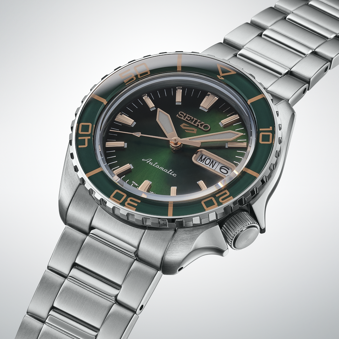 Seiko 5 Sports HDB005 Tweed Green SKX Automatic Watch 42.5mm