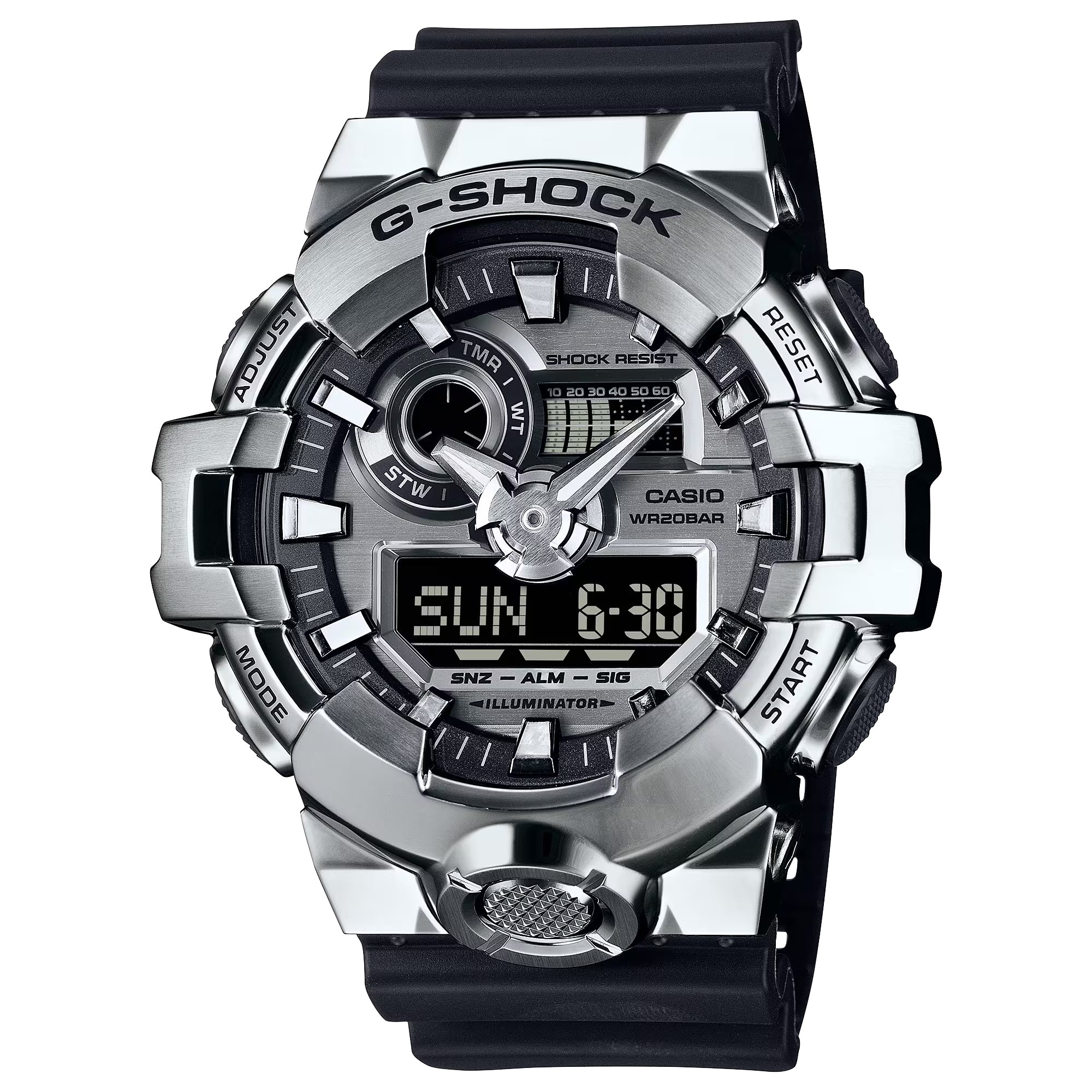 Casio G-Shock Men's Japanese Quartz Black Resin Watch, 53.4mm, GM700-1A