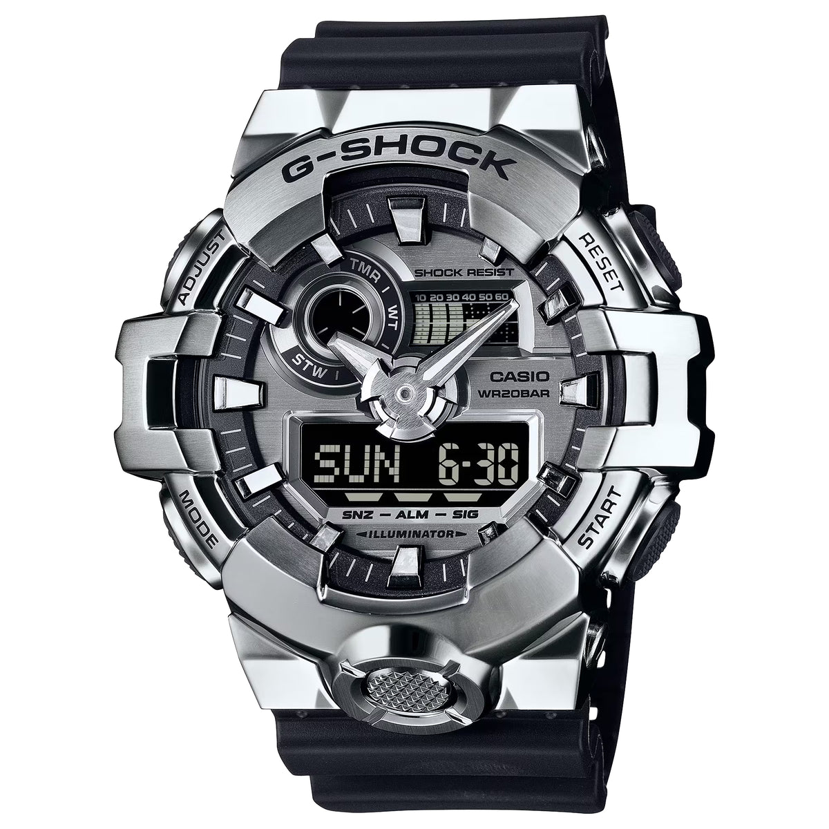 Casio G-Shock Men's Japanese Quartz Black Resin Watch, 53.4mm, GM700-1A