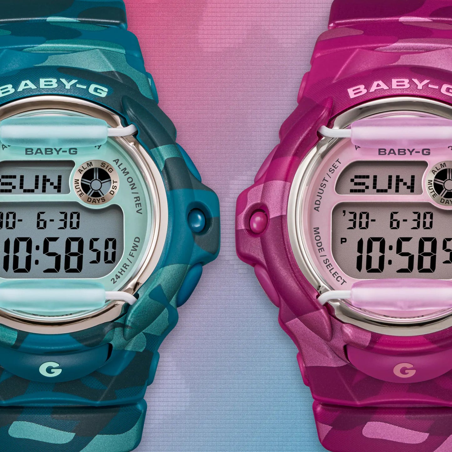 G-Shock Baby-G Women's Pink Resin Digital Watch 42.6mm