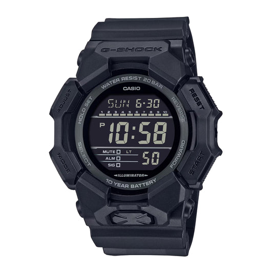 Men's Casio G-Shock Digital Black Bio-Based Resin Strap Watch with Black Dial (Model: GD010-1A1)