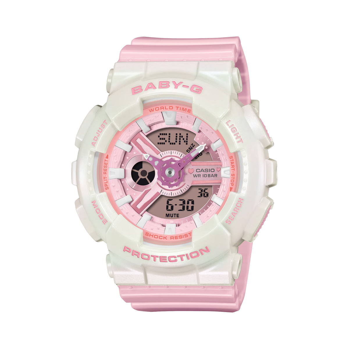 Casio Women's Analog-Digital Watch Pink Resin BA-110PD-4ACR