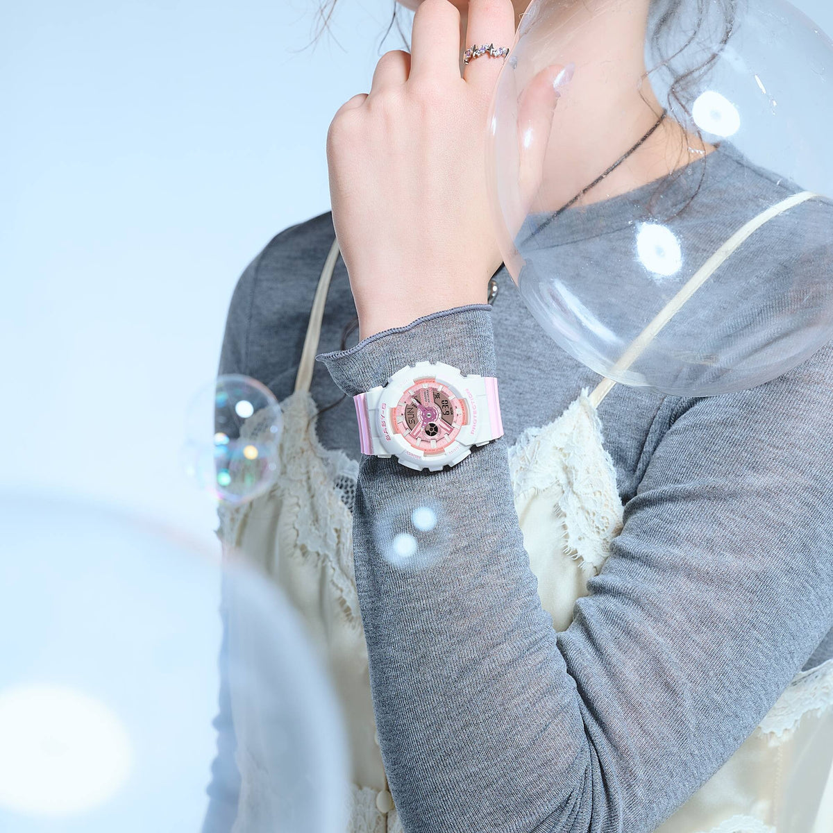 Casio Women's Analog-Digital Watch Pink Resin BA-110PD-4ACR