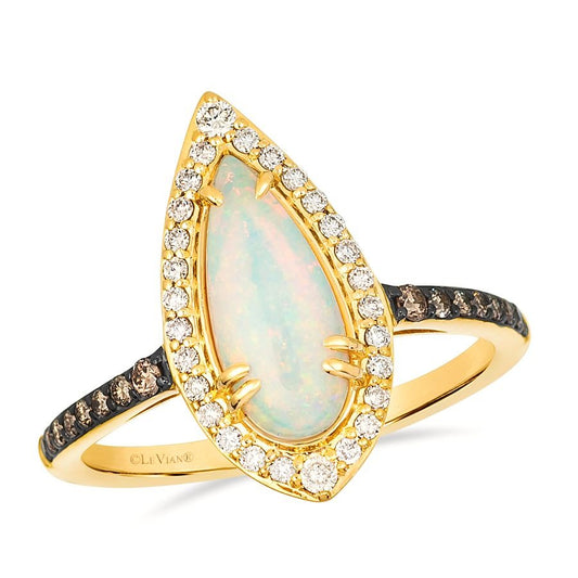 Le Vian 14K Honey Gold™ Ring | Neopolitan Opal® 7/8 cts. | Chocolate diamonds® 1/10 cts., Nude diamonds™ 1/6 cts.