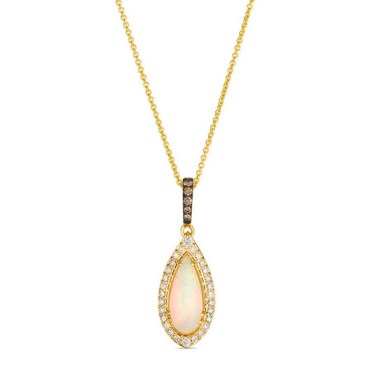 Le Vian 14K Honey Gold™ Pendant | Neopolitan Opal® 7/8 cts. | Chocolate diamonds® cts., Nude diamonds™ 1/6 cts.