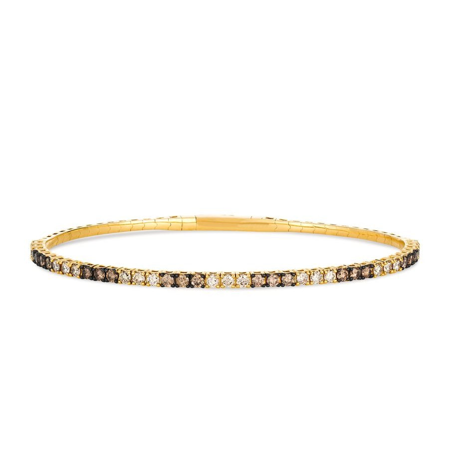 Le Vian 14K Honey Gold™ Bangle | Chocolate diamonds® 5/8 cts., Nude diamonds™ 3/4 cts.