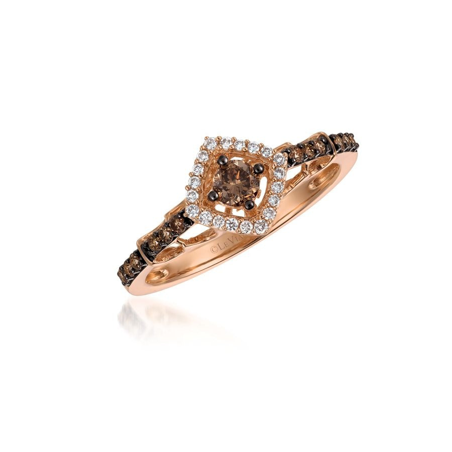 Le Vian 14K Strawberry Gold® Ring | Chocolate diamonds® 1/3 cts., Vanilla diamonds® 1/15 cts.
