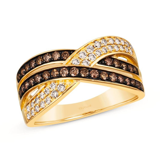 Le Vian 14K Honey Gold™ Ring | Chocolate diamonds® 3/8 cts., Nude diamonds™ 1/4 cts.