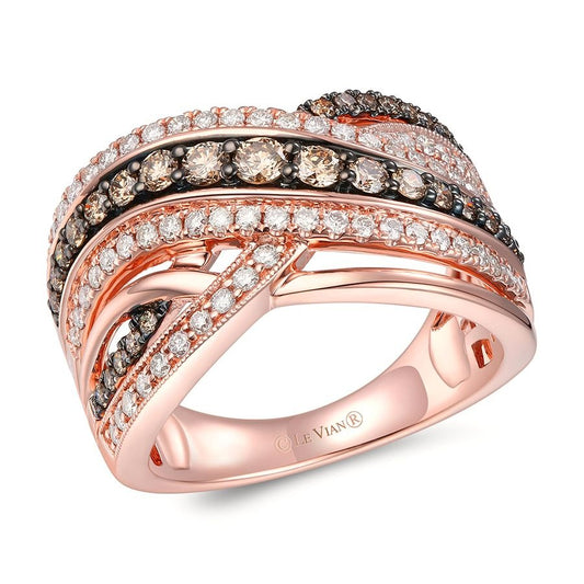 Le Vian 14K Strawberry Gold® Ring | Chocolate diamonds® 1/2 cts., Nude diamonds™ 1/2 cts.