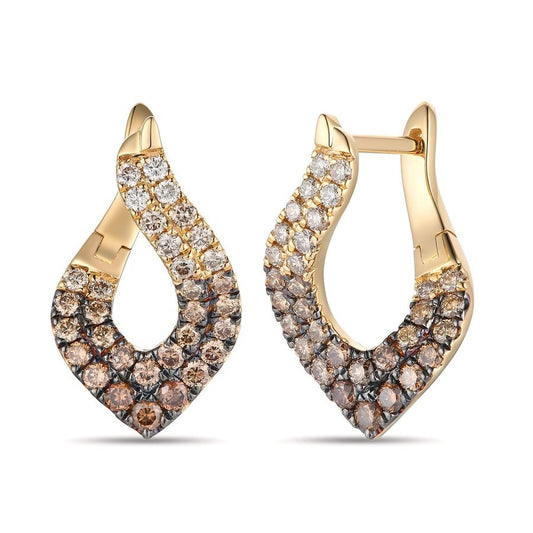 Le Vian 14K Honey Gold™ Earrings | Chocolate ombré® diamonds 1 1/4 cts.