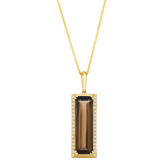Le Vian 14K Honey Gold™ Pendant | Chocolate Quartz® 4 1/4 cts. | Nude diamonds™ 1/5 cts.