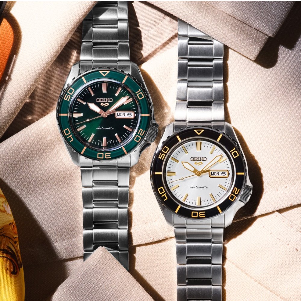 Seiko 5 Sports HDB005 Tweed Green SKX Automatic Watch 42.5mm