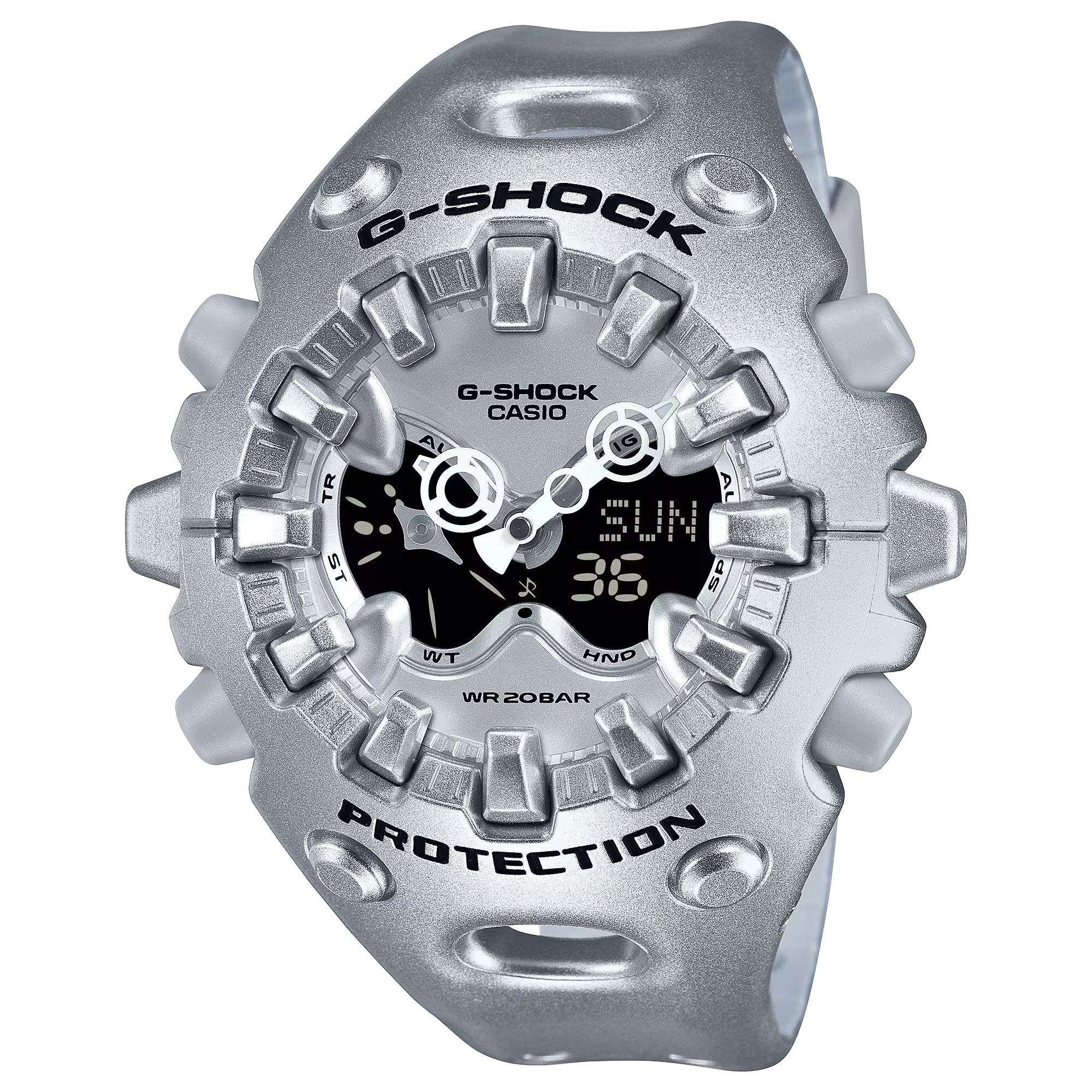 G-shock Ga-v01a-8a Men's Shock-resistant Digital Analog Watch Silver