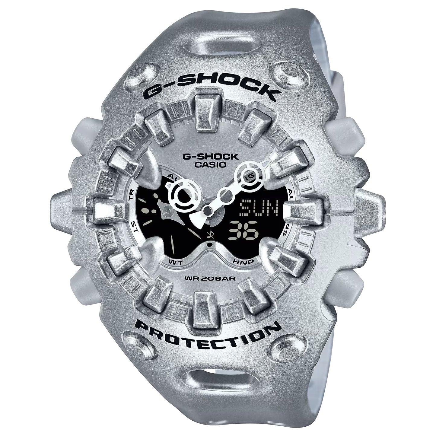 G-shock Ga-v01a-8a Men's Shock-resistant Digital Analog Watch Silver