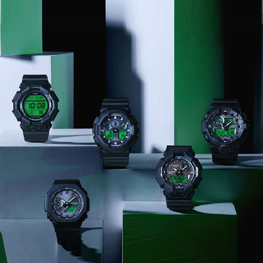 Casio G-Shock Analog-Digital Electro Green and Black Resin Tough Solar Connected Watch - GAB2100BEG-1A