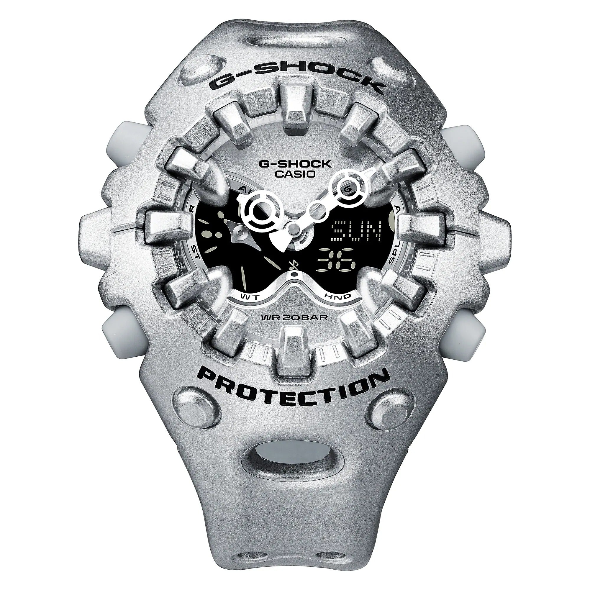 G-shock Ga-v01a-8a Men's Shock-resistant Digital Analog Watch Silver