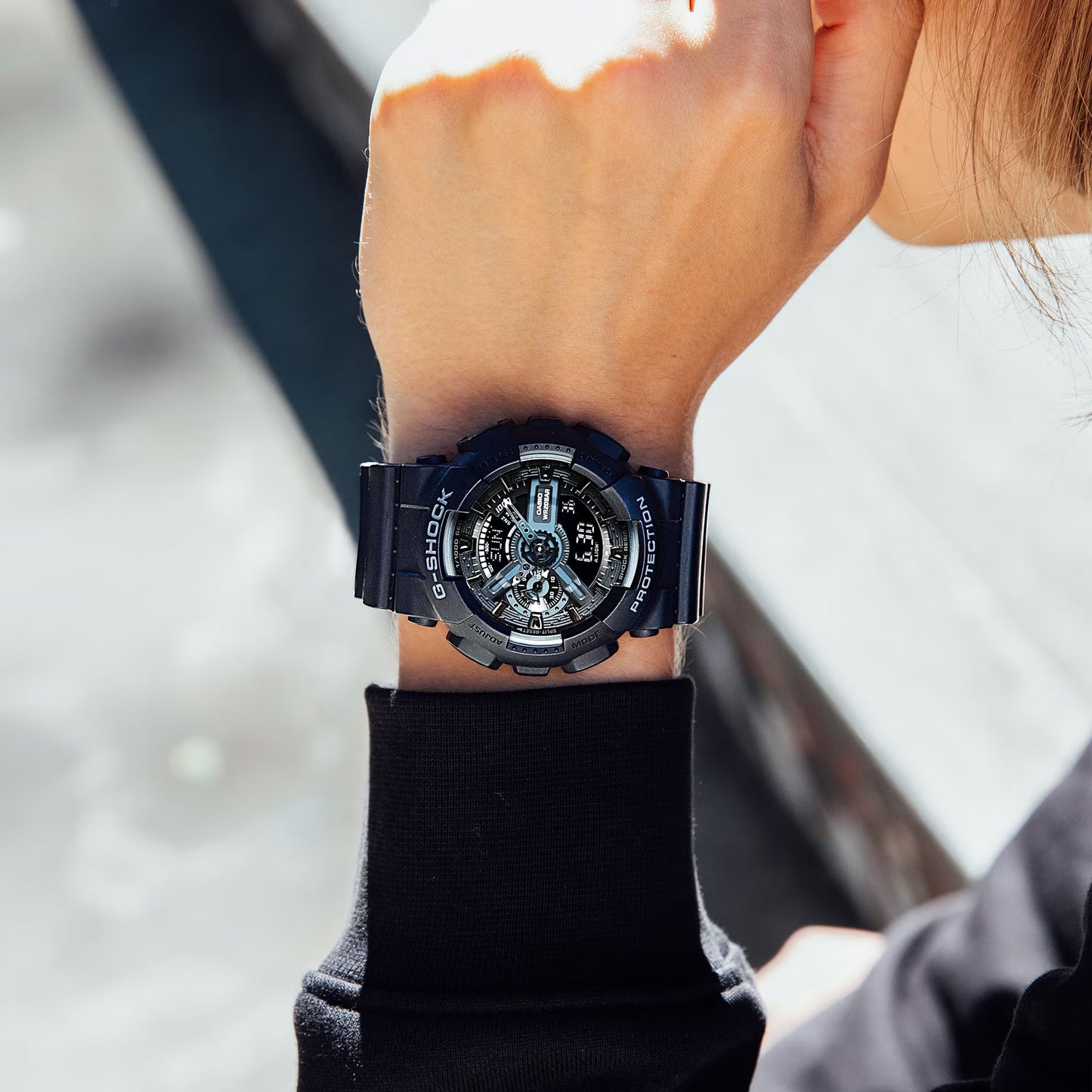 Men's Casio G-Shock Classic Black Resin Strap Watch (Model: GA110-1B)