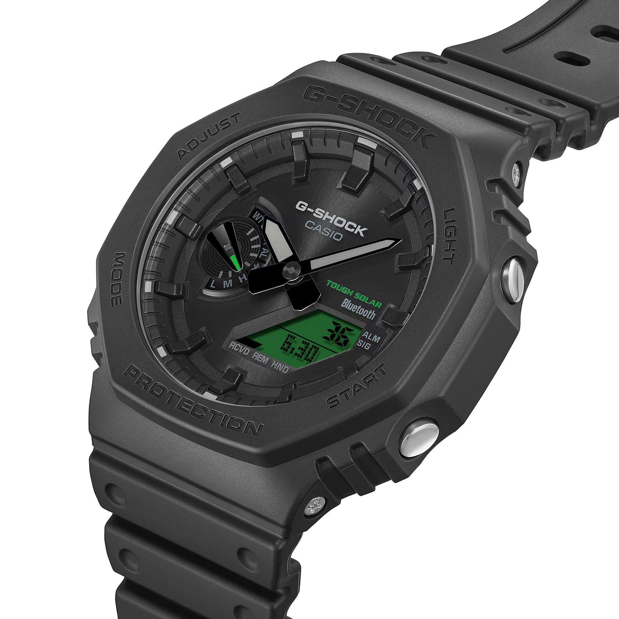 Casio G-Shock Analog-Digital Electro Green and Black Resin Tough Solar Connected Watch - GAB2100BEG-1A