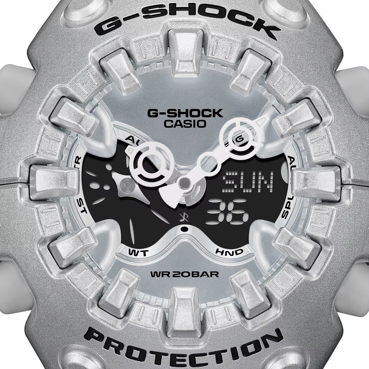 G-shock Ga-v01a-8a Men's Shock-resistant Digital Analog Watch Silver