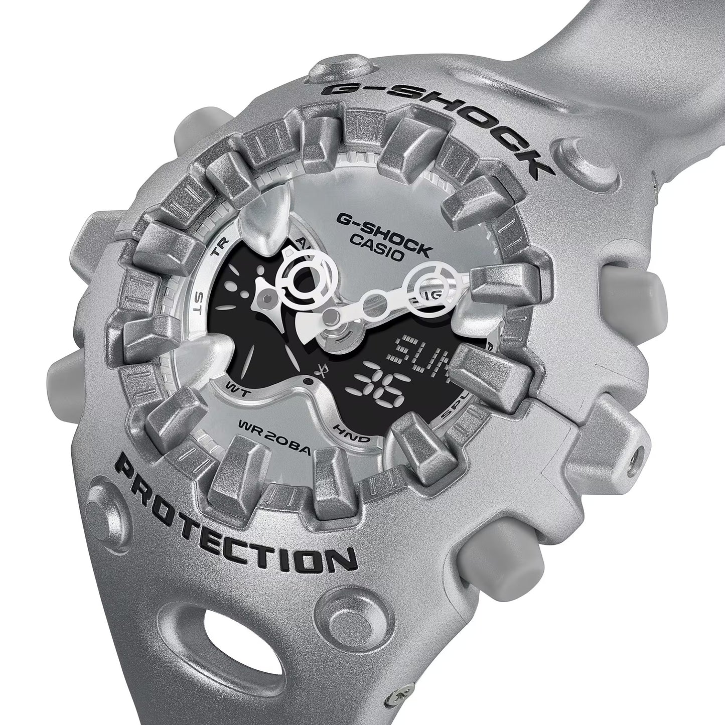 G-shock Ga-v01a-8a Men's Shock-resistant Digital Analog Watch Silver