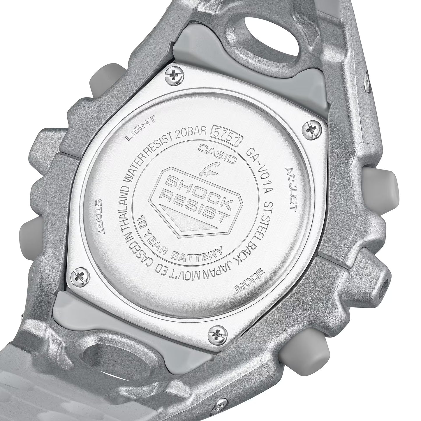 G-shock Ga-v01a-8a Men's Shock-resistant Digital Analog Watch Silver