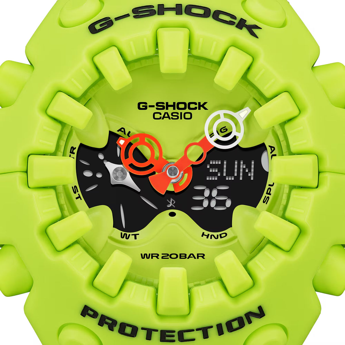 New Casio G-Shock Neon Yellow Resin GAV01-9A Analog-Digital Series