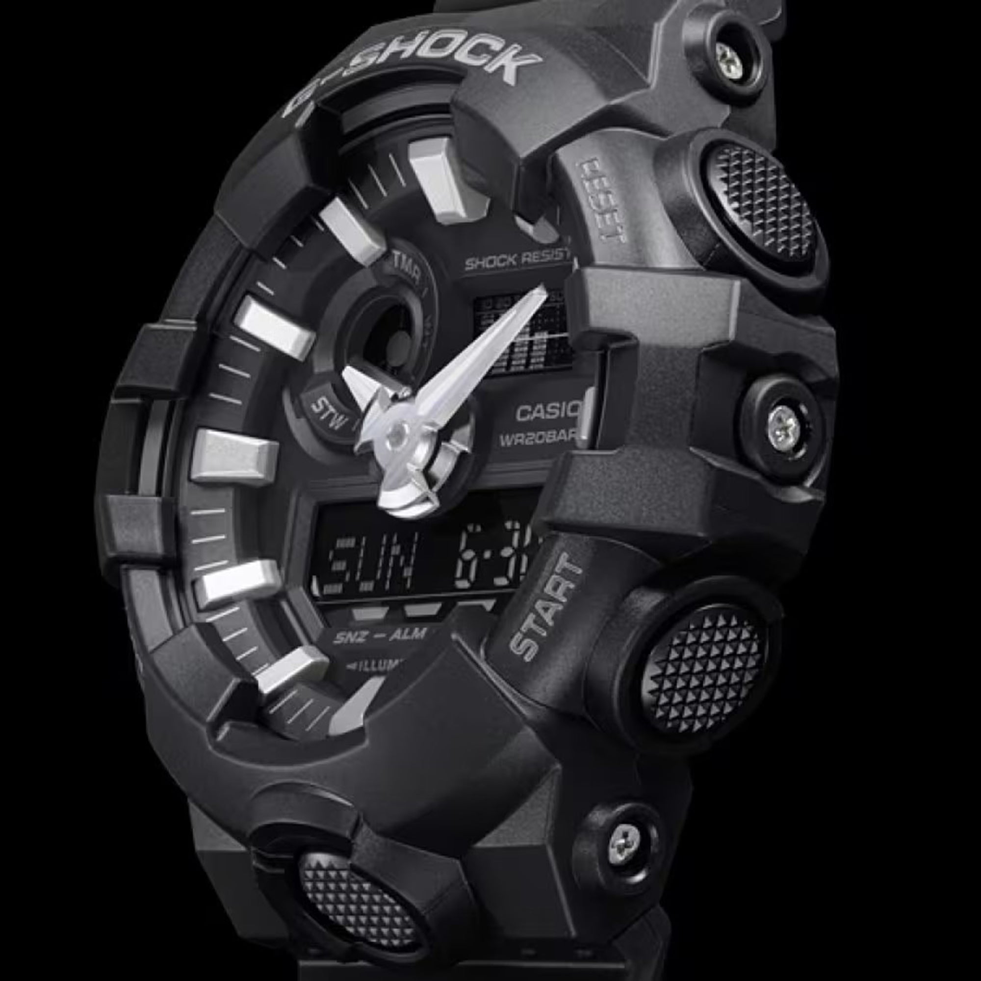 Casio Casio GA700-1B Men's Luxury Watches Black Quartz Ana-Digi Dial Sporty Wrist Watch G-Shock Daily