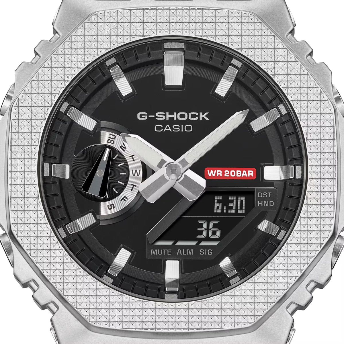 Men's Casio G-Shock G-Steel Analog/Digital Watch with Black Dial and Black Resin Strap (Model: GM2100M-1A)