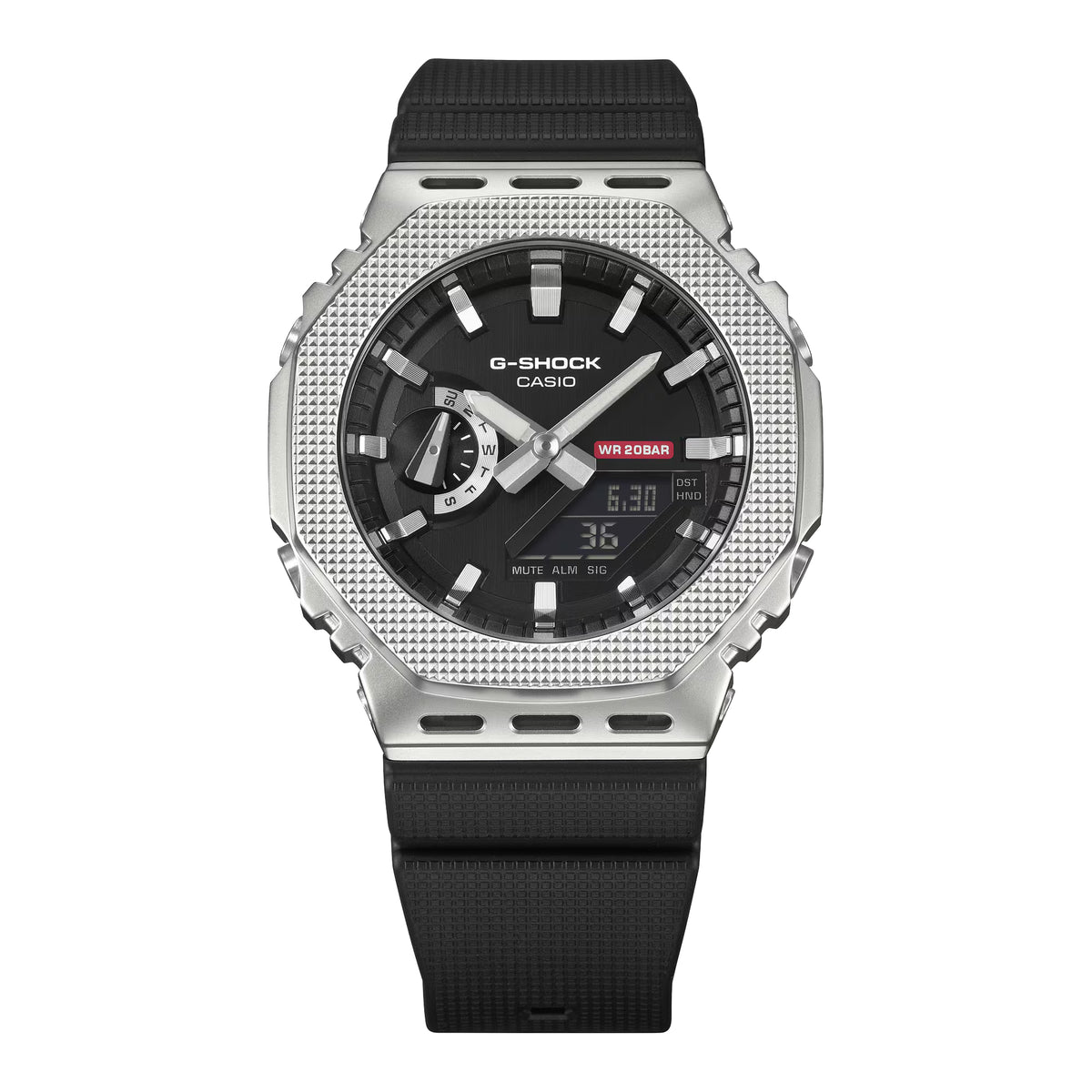 Men's Casio G-Shock G-Steel Analog/Digital Watch with Black Dial and Black Resin Strap (Model: GM2100M-1A)