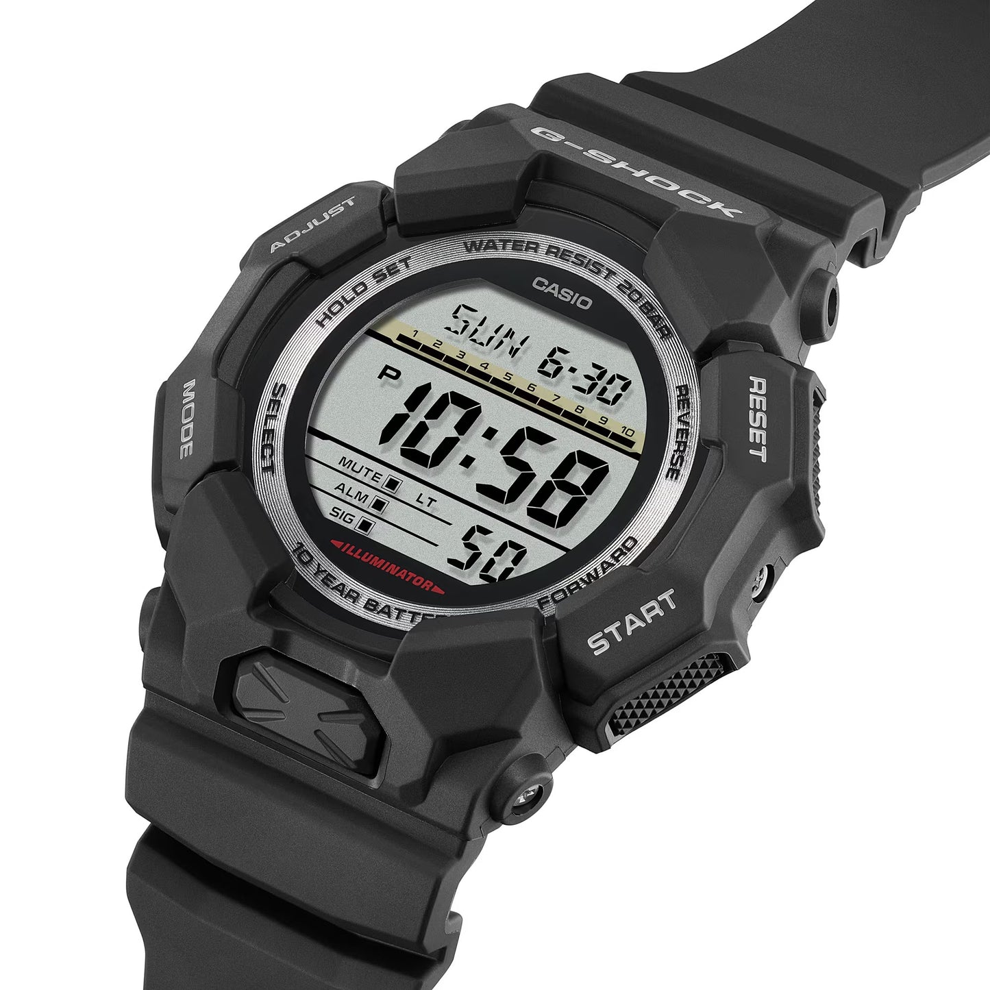 Casio G-SHOCK Digital GD-010 Series Mens Watch Grey 55mm GD-010-1CR
