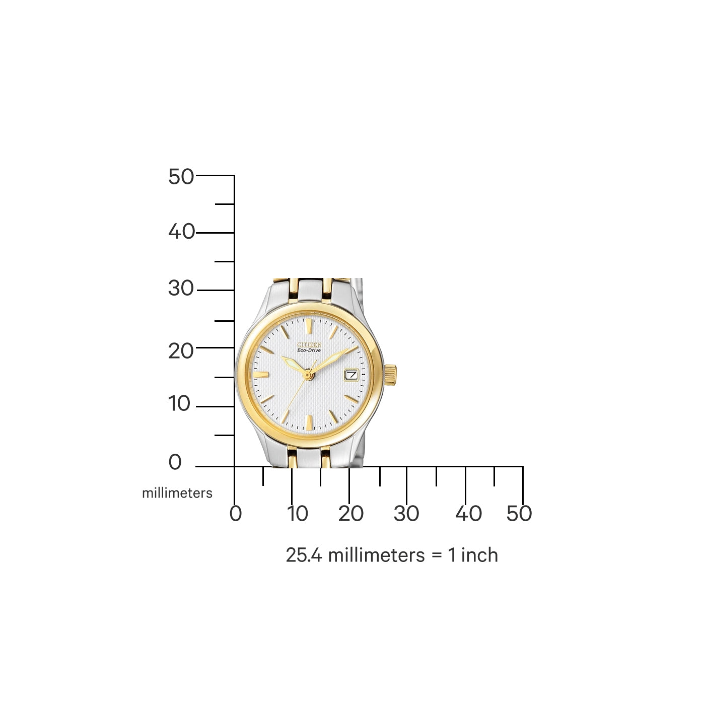 WOMENS citizen eco drive two tone watch