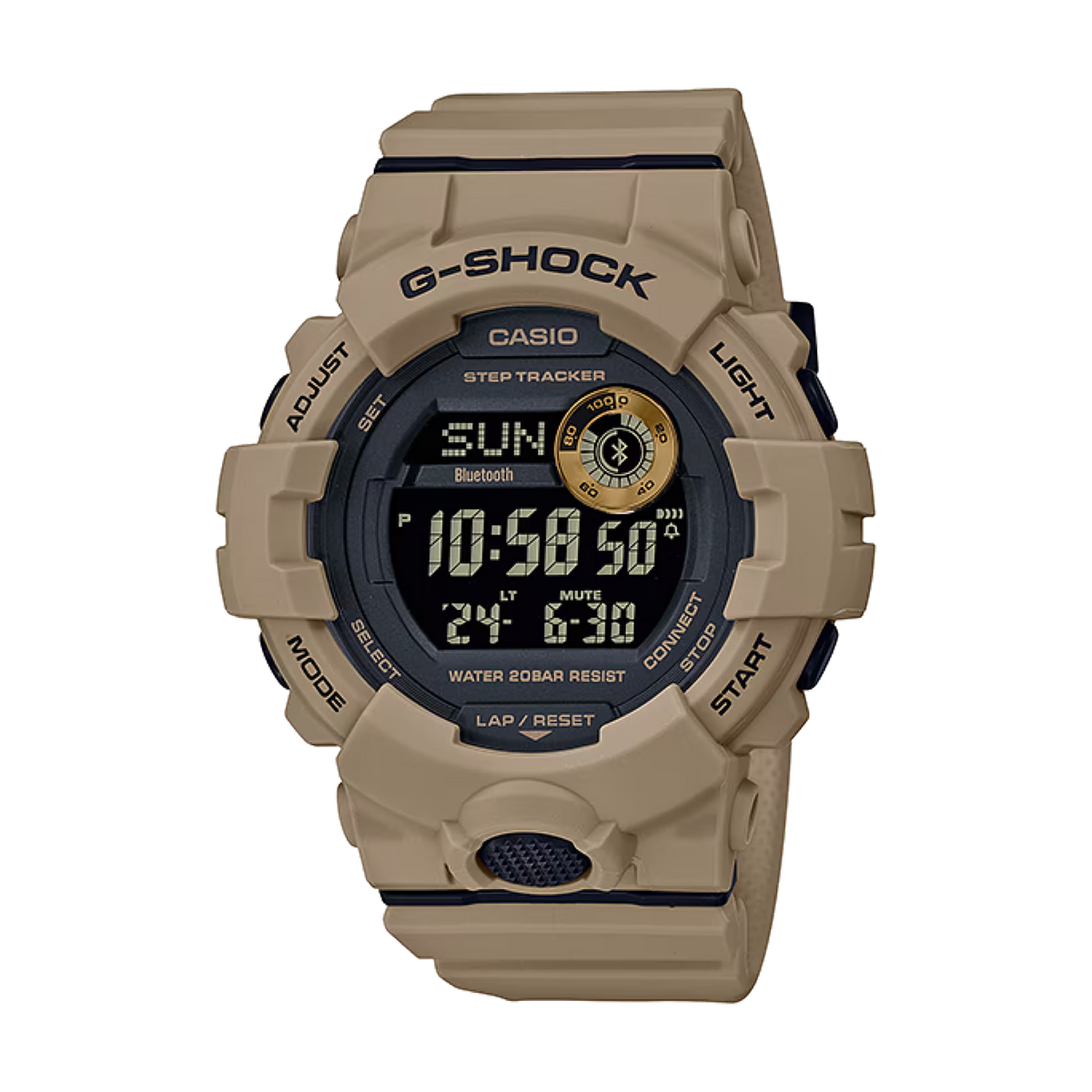 Men's Casio G-Shock Digital Power Trainer Connected Brown Resin Watch GBD800UC-5