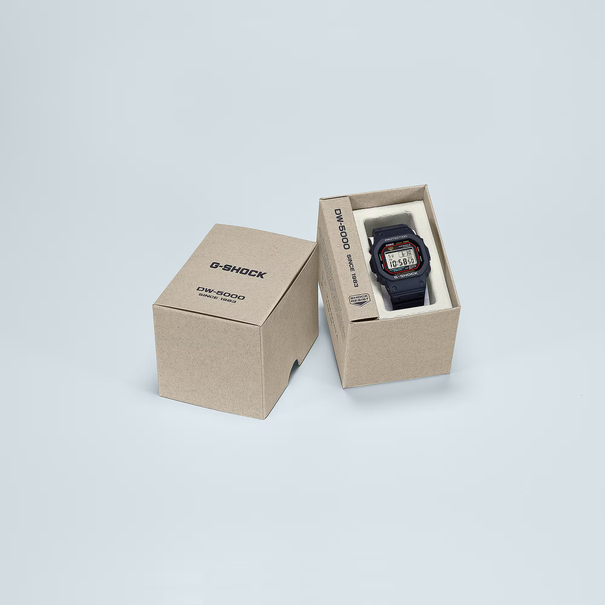 Casio G-Shock Digital 5000 Series Black Resin Watch 42.3mm - DW5000R-1A