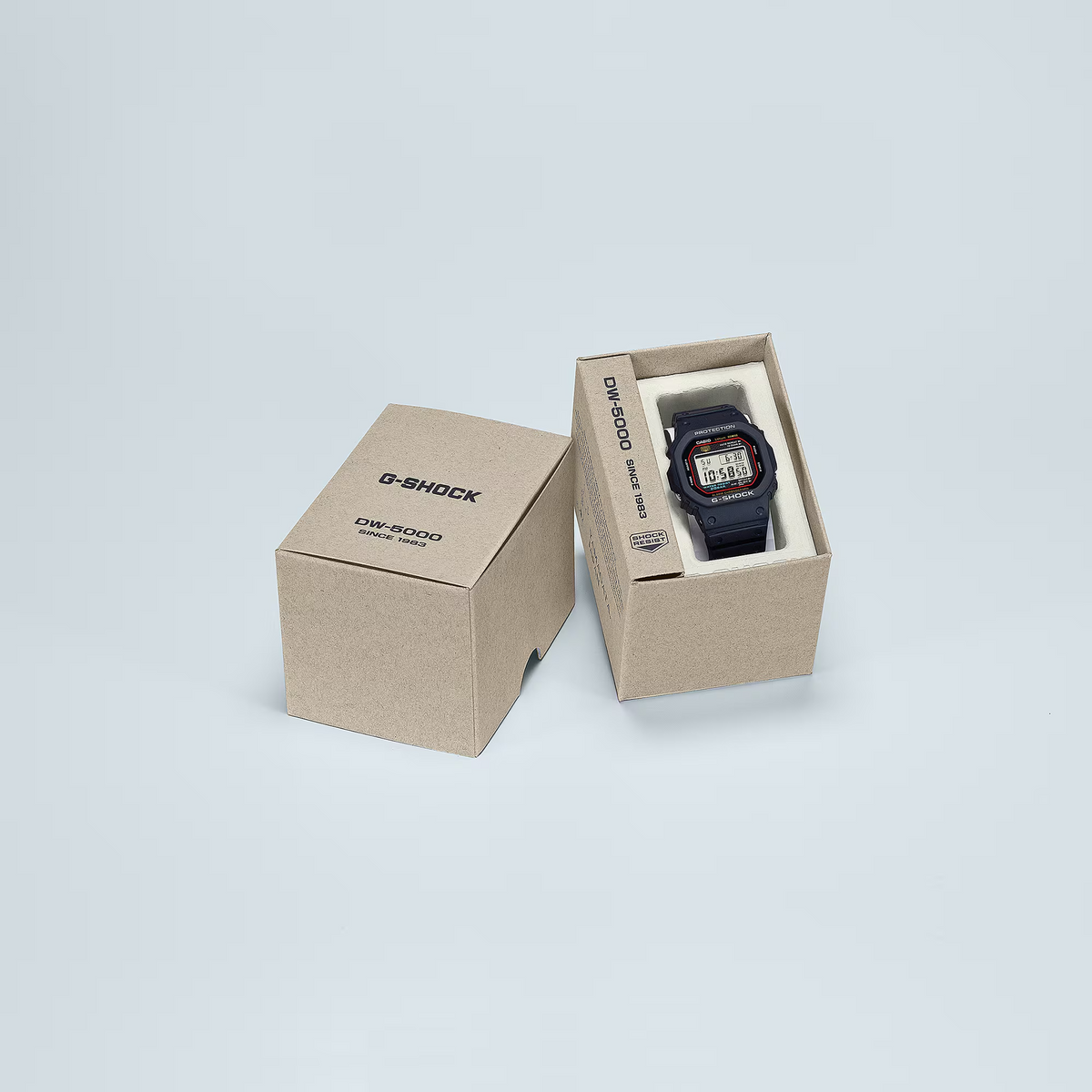 Casio G-Shock Digital 5000 Series Black Resin Watch 42.3mm - DW5000R-1A
