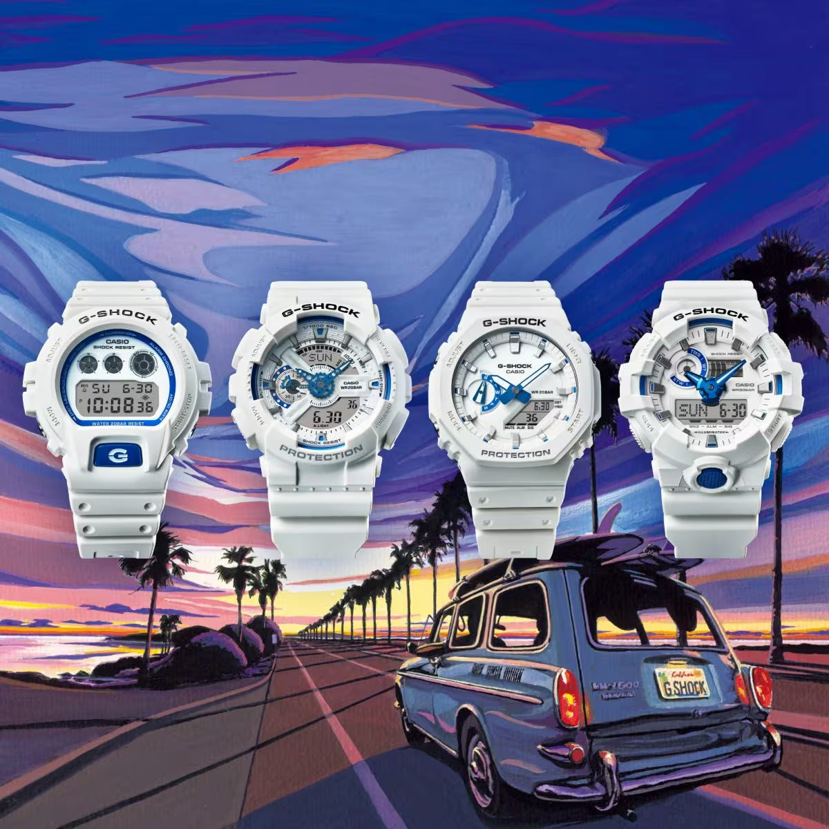Casio G-Shock GA700HDS-7A Analog-Digital White Blue Watch