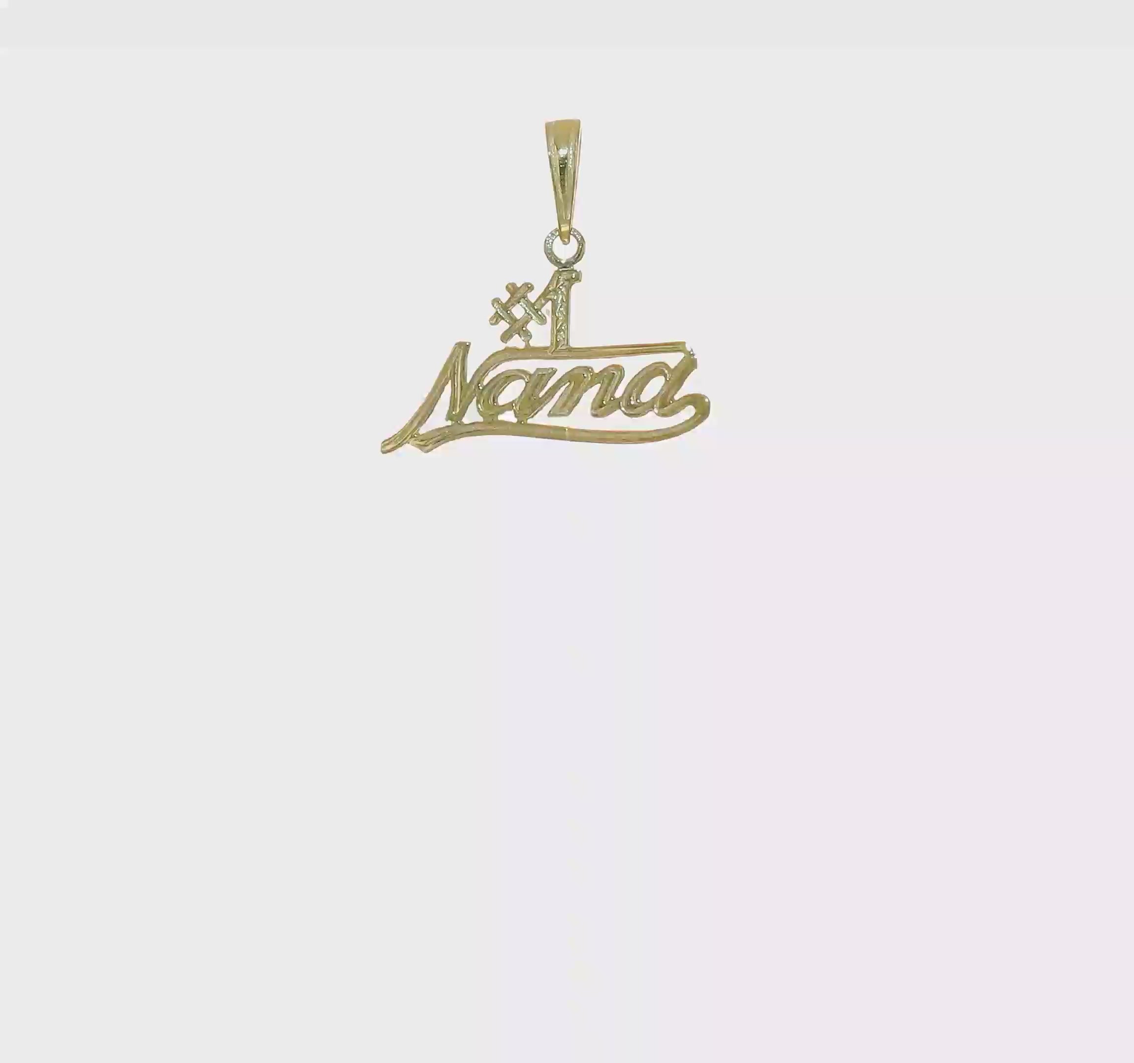 10KT Yellow Gold #1 NANA  Script Charm