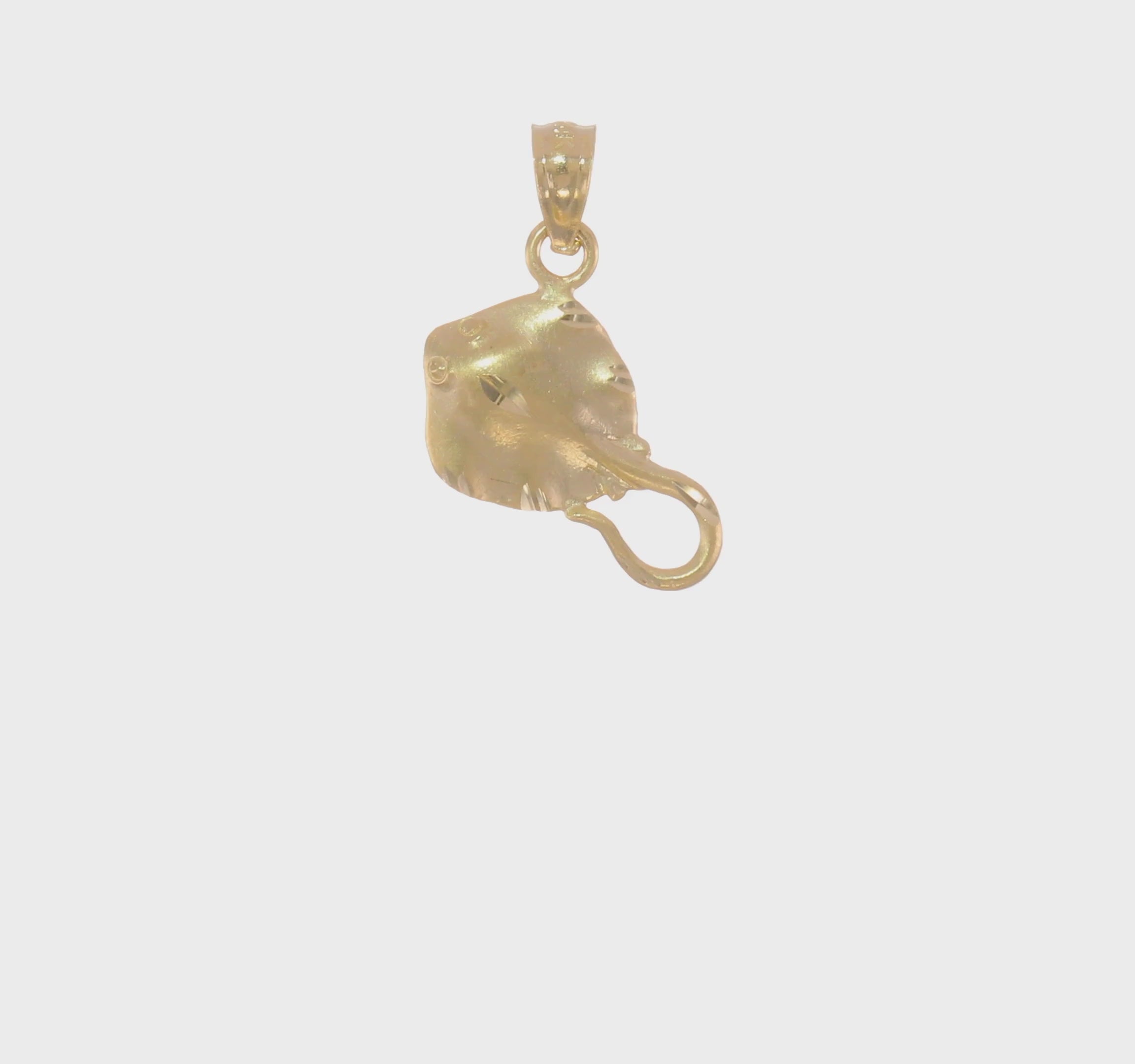 14KT Yellow Gold Stingray Pendant