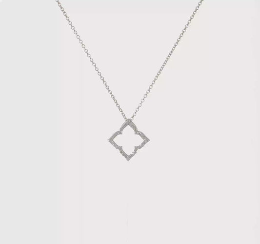 14kt White Gold Diamond 18 inch Necklace