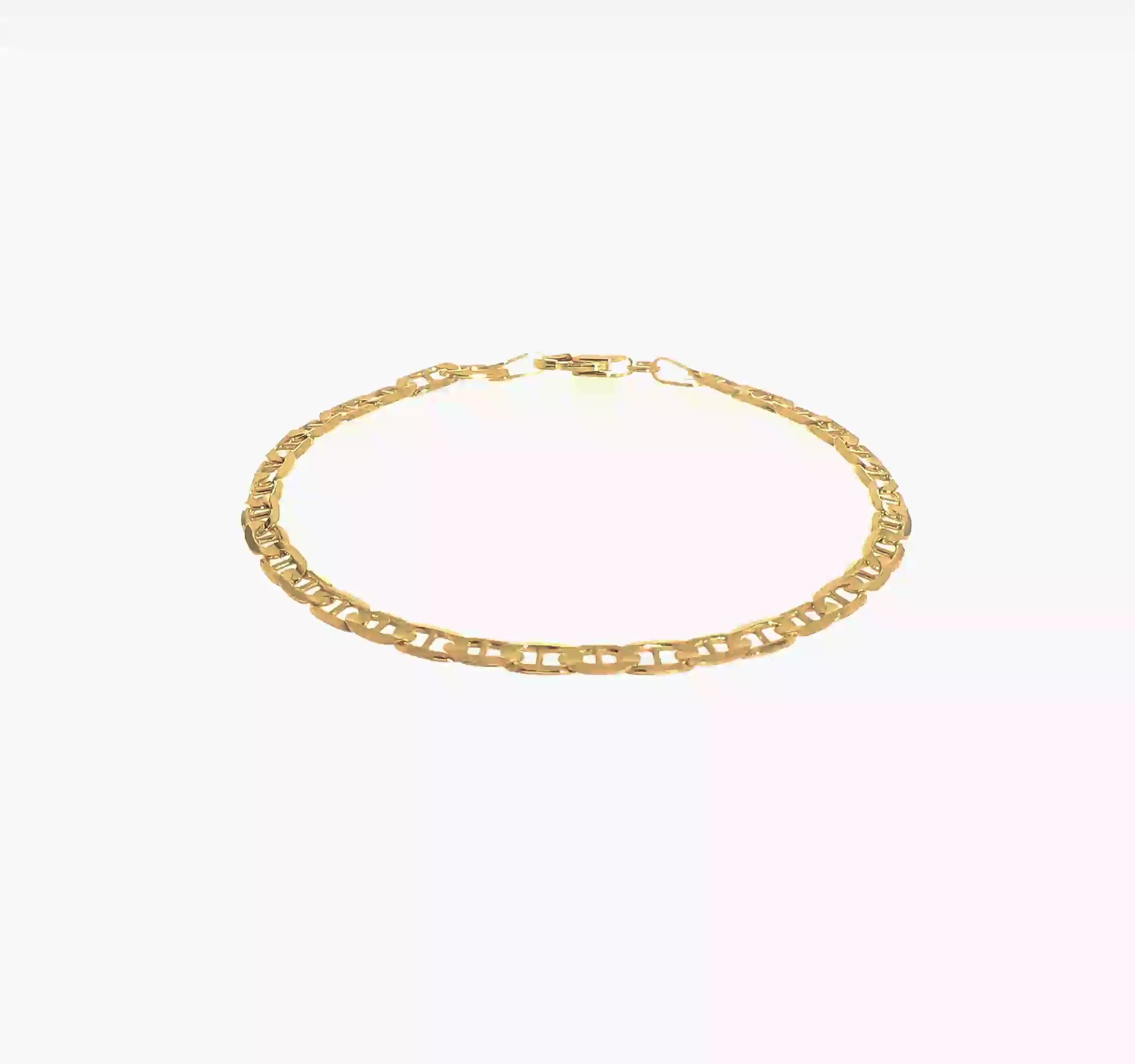 14KT Yellow Gold 3.75mm Concave Anchor Chain