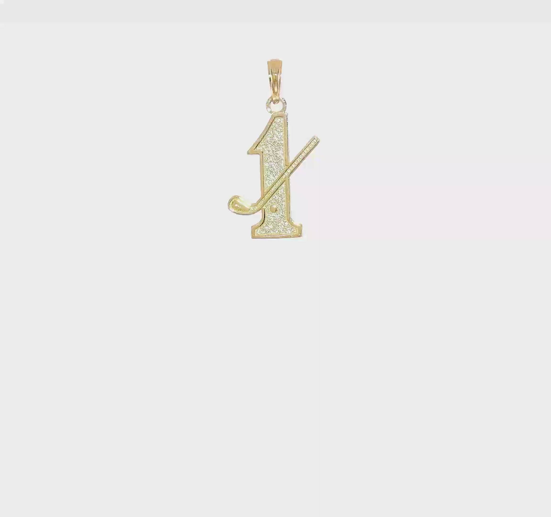 10kt Yellow Gold Golf Club and Ball on #1 Charm