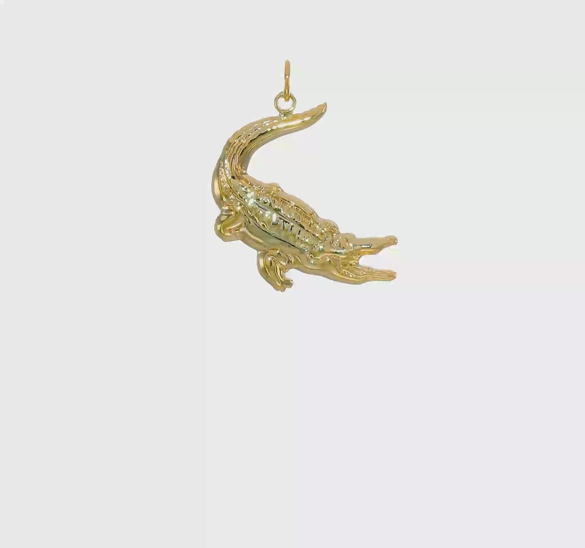 10kt Yellow Gold Alligator Charm