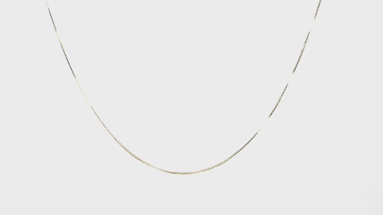 14KT Yellow Gold Adjustable .55mm Baby Box Chain