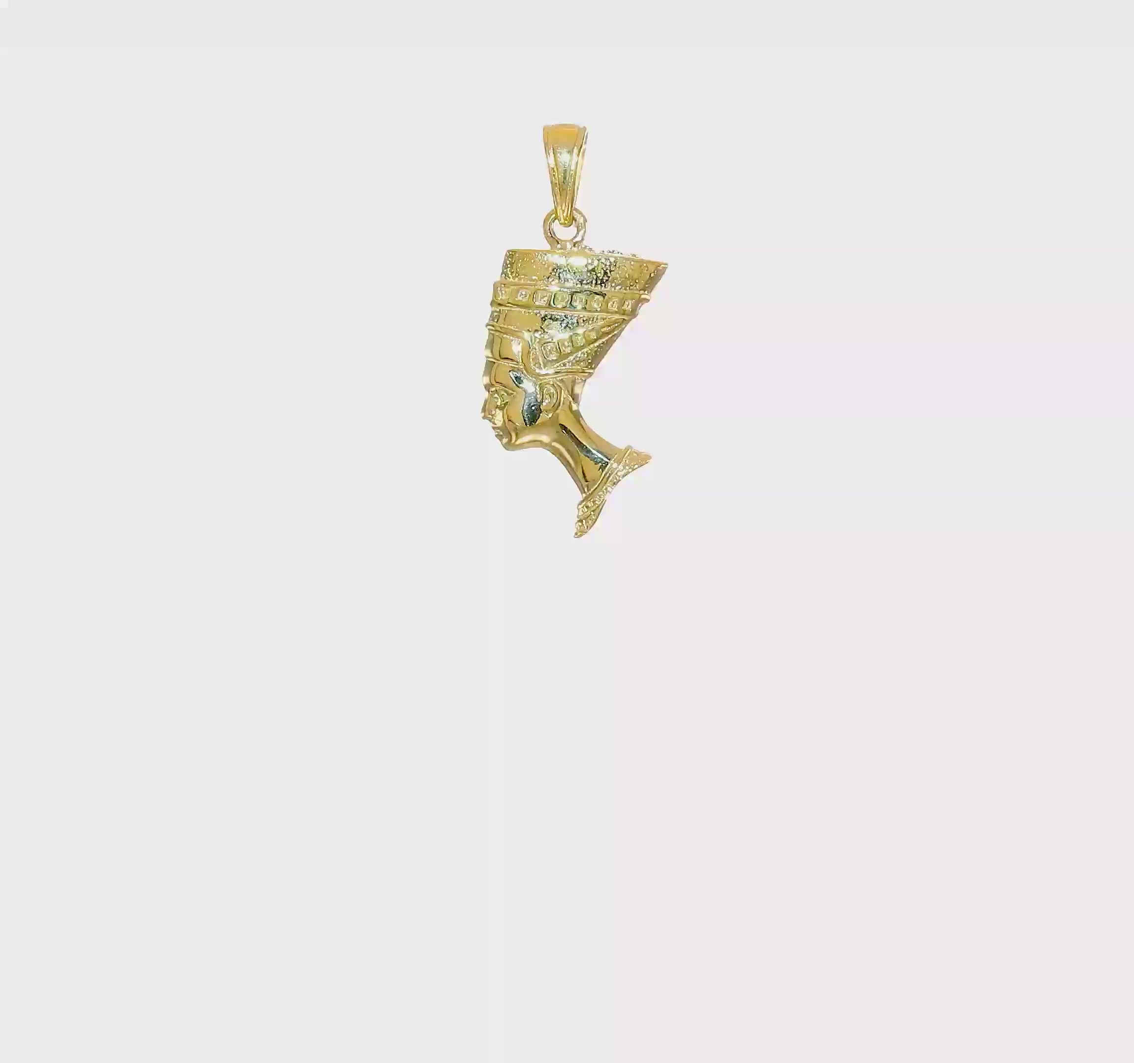 10kt Yellow Gold 3-D Nefertiti Pendant
