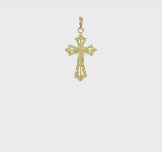 10kt Yellow Gold Beaded Cross Charm
