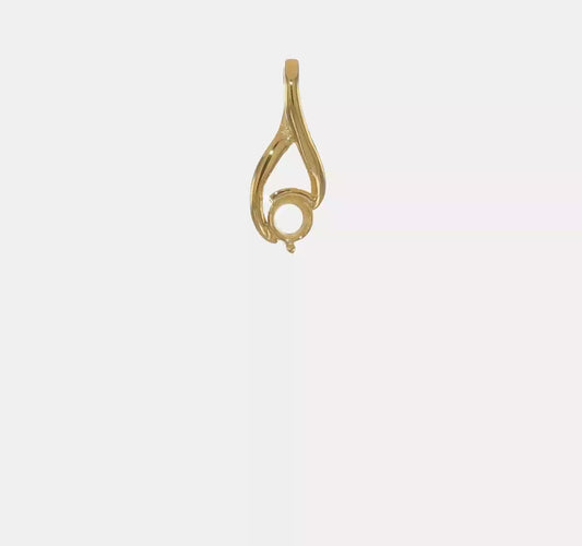 14kt Yellow Gold Fancy 6.5mm Diamond Slide Mtg