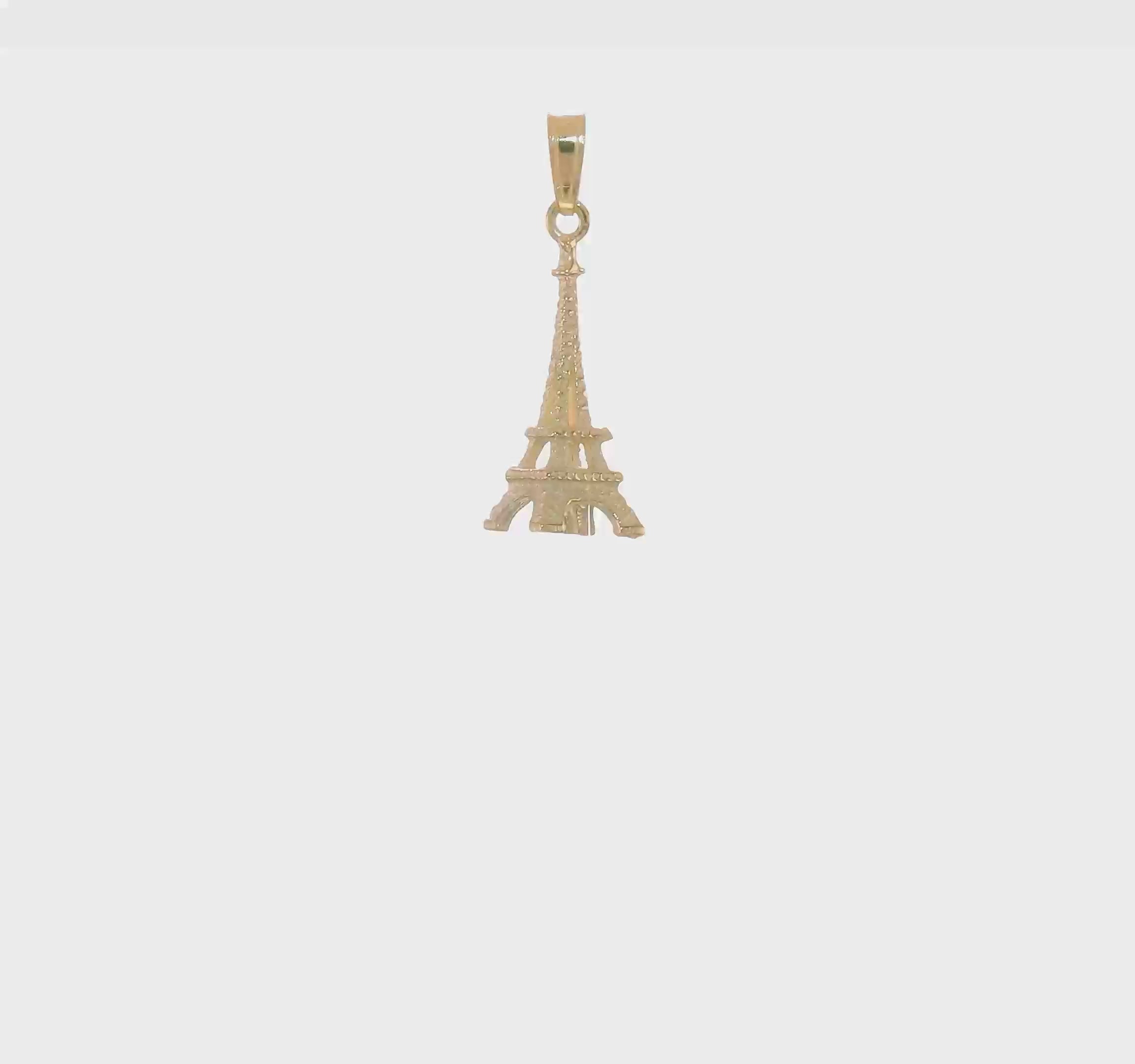 10kt Yellow Gold Solid Polished 3-D Eiffel Tower Charm