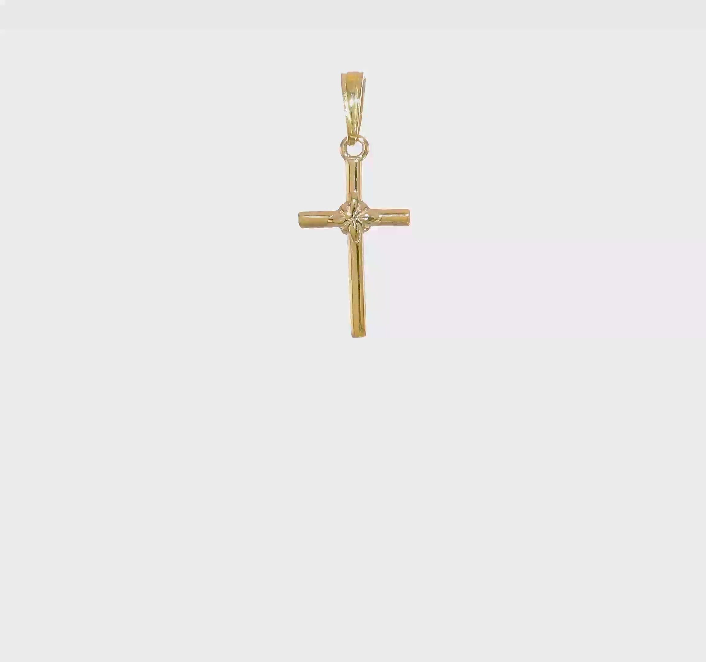 10kt Yellow Gold Polished Cross Charm